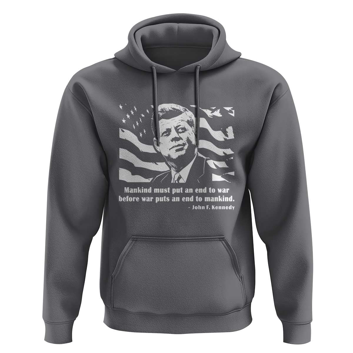 John F Kennedy Quote Hoodie American Flag US President