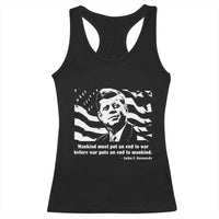 John F Kennedy Quote Racerback Tank Top American Flag US President