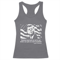 John F Kennedy Quote Racerback Tank Top American Flag US President