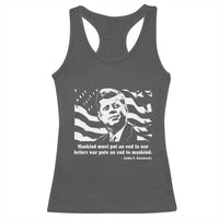 John F Kennedy Quote Racerback Tank Top American Flag US President