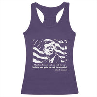 John F Kennedy Quote Racerback Tank Top American Flag US President