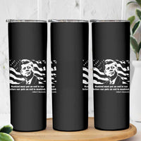 John F Kennedy Quote Skinny Tumbler American Flag US President