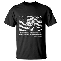 John F Kennedy Quote T Shirt American Flag US President