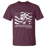 John F Kennedy Quote T Shirt American Flag US President