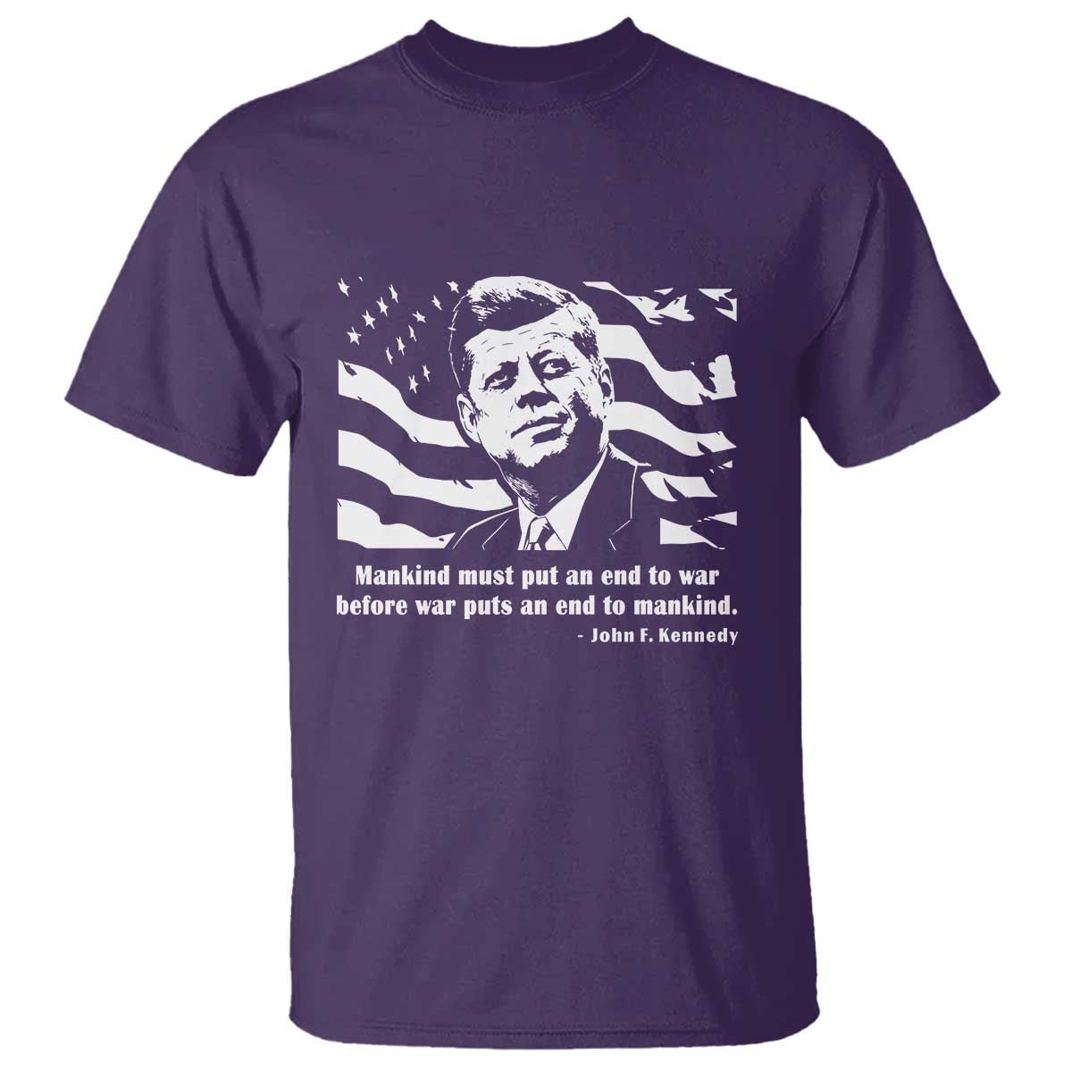 John F Kennedy Quote T Shirt American Flag US President