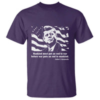 John F Kennedy Quote T Shirt American Flag US President