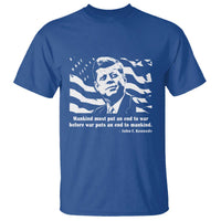 John F Kennedy Quote T Shirt American Flag US President