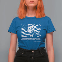 John F Kennedy Quote T Shirt For Women American Flag US President