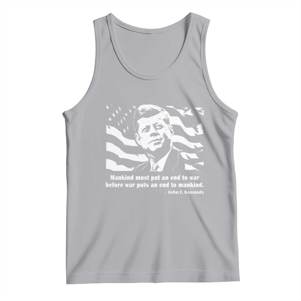 John F Kennedy Quote Tank Top American Flag US President
