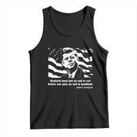 John F Kennedy Quote Tank Top American Flag US President