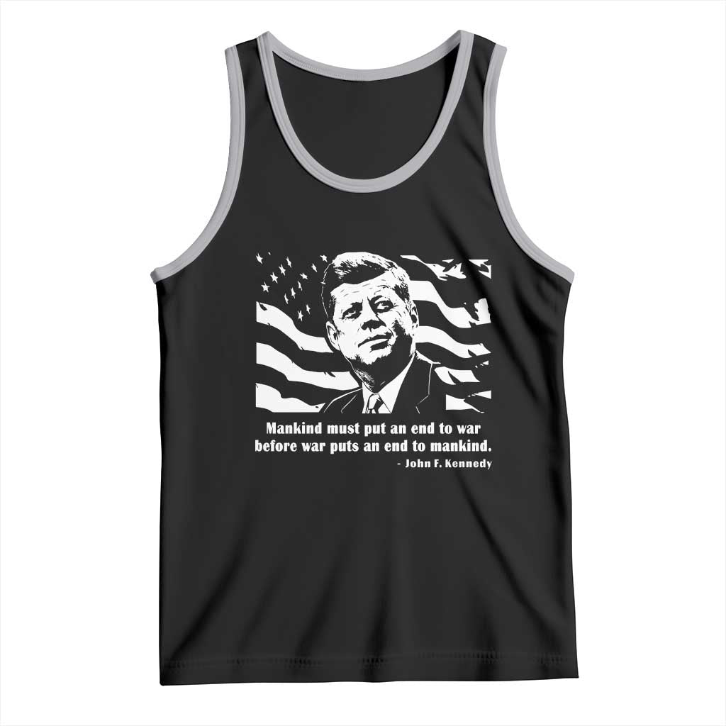 John F Kennedy Quote Tank Top American Flag US President