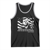 John F Kennedy Quote Tank Top American Flag US President