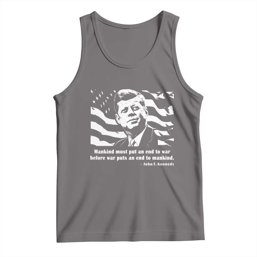 John F Kennedy Quote Tank Top American Flag US President