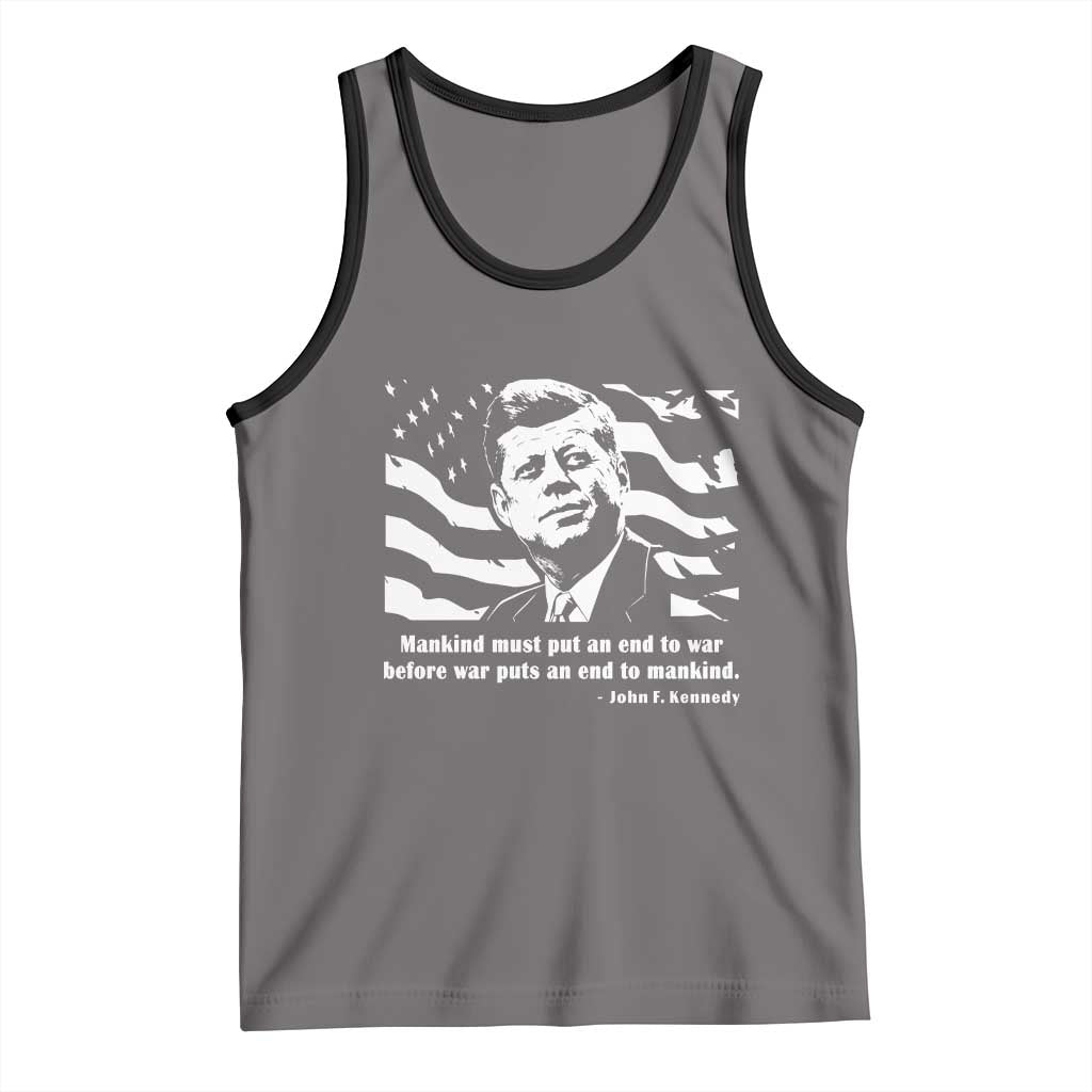 John F Kennedy Quote Tank Top American Flag US President