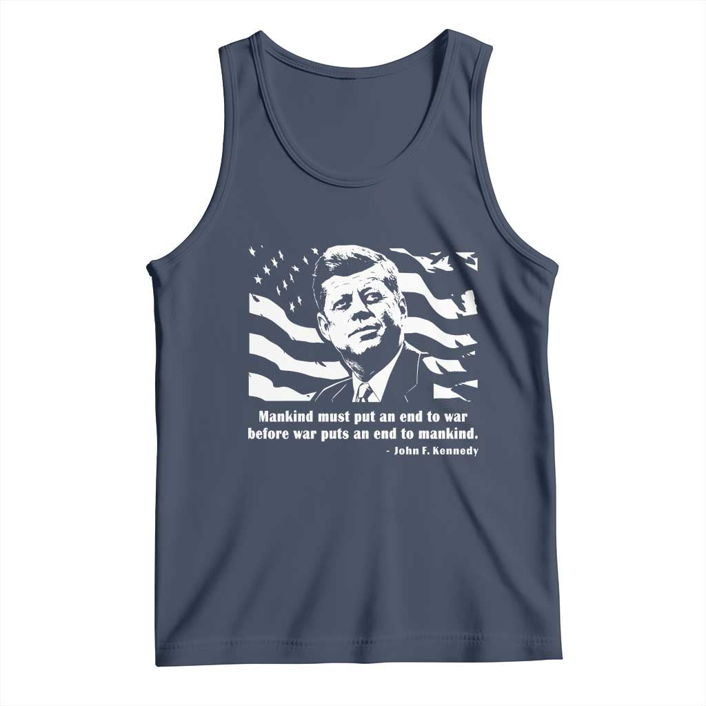 John F Kennedy Quote Tank Top American Flag US President