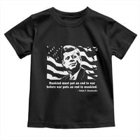 John F Kennedy Quote Toddler T Shirt American Flag US President