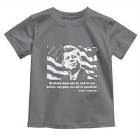 John F Kennedy Quote Toddler T Shirt American Flag US President