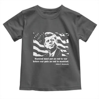 John F Kennedy Quote Toddler T Shirt American Flag US President