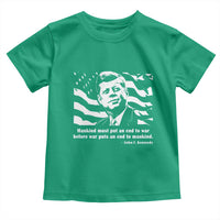 John F Kennedy Quote Toddler T Shirt American Flag US President