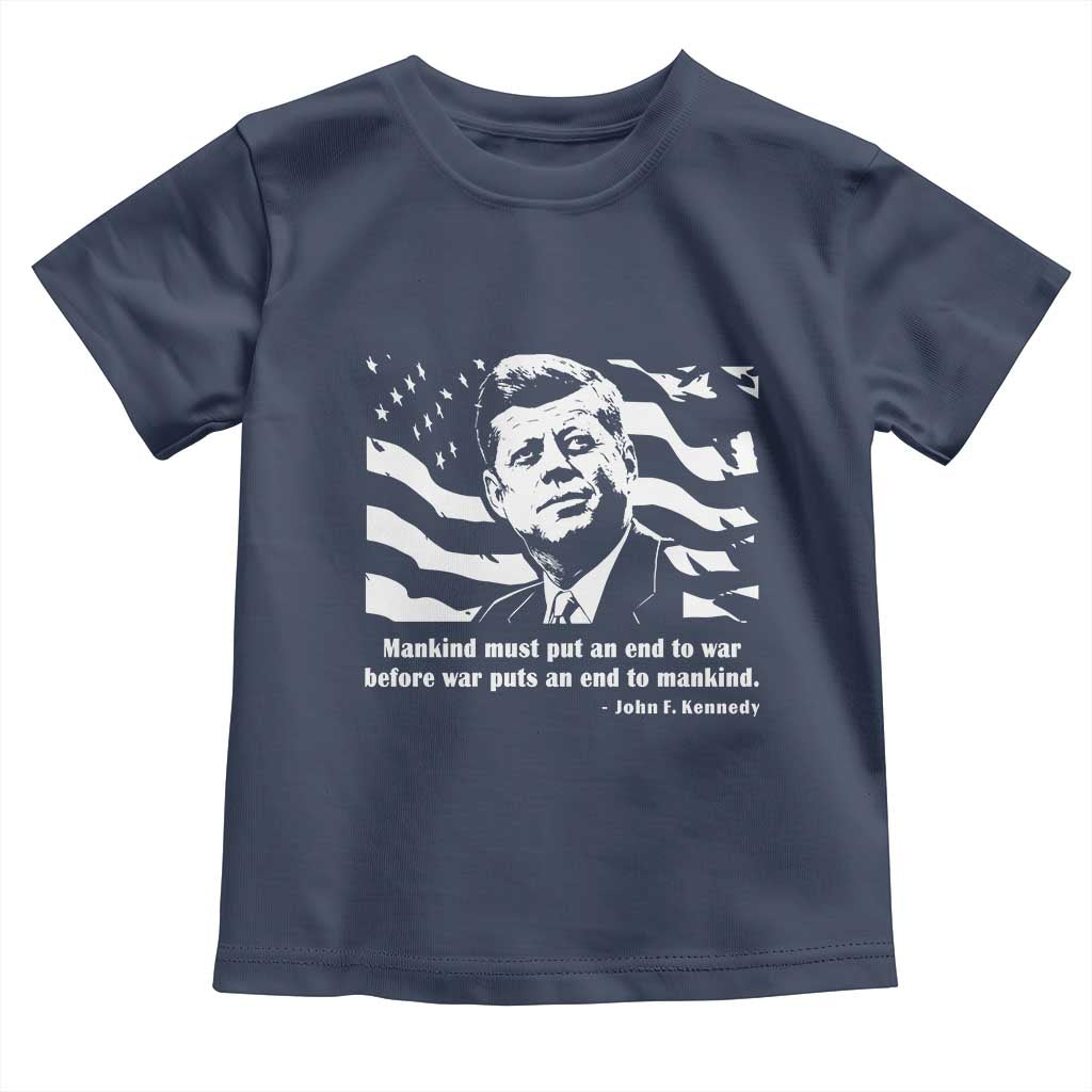 John F Kennedy Quote Toddler T Shirt American Flag US President