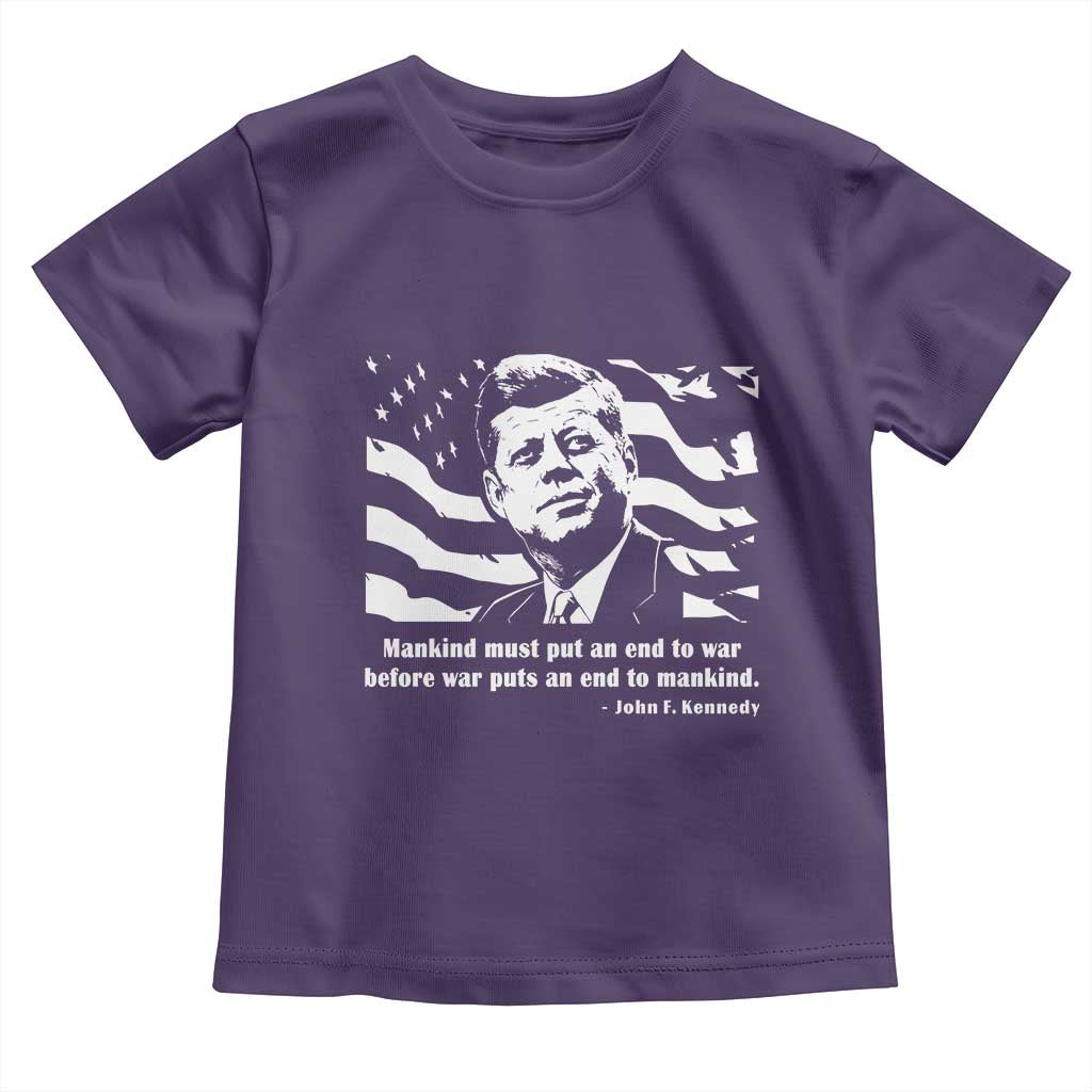 John F Kennedy Quote Toddler T Shirt American Flag US President