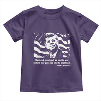 John F Kennedy Quote Toddler T Shirt American Flag US President