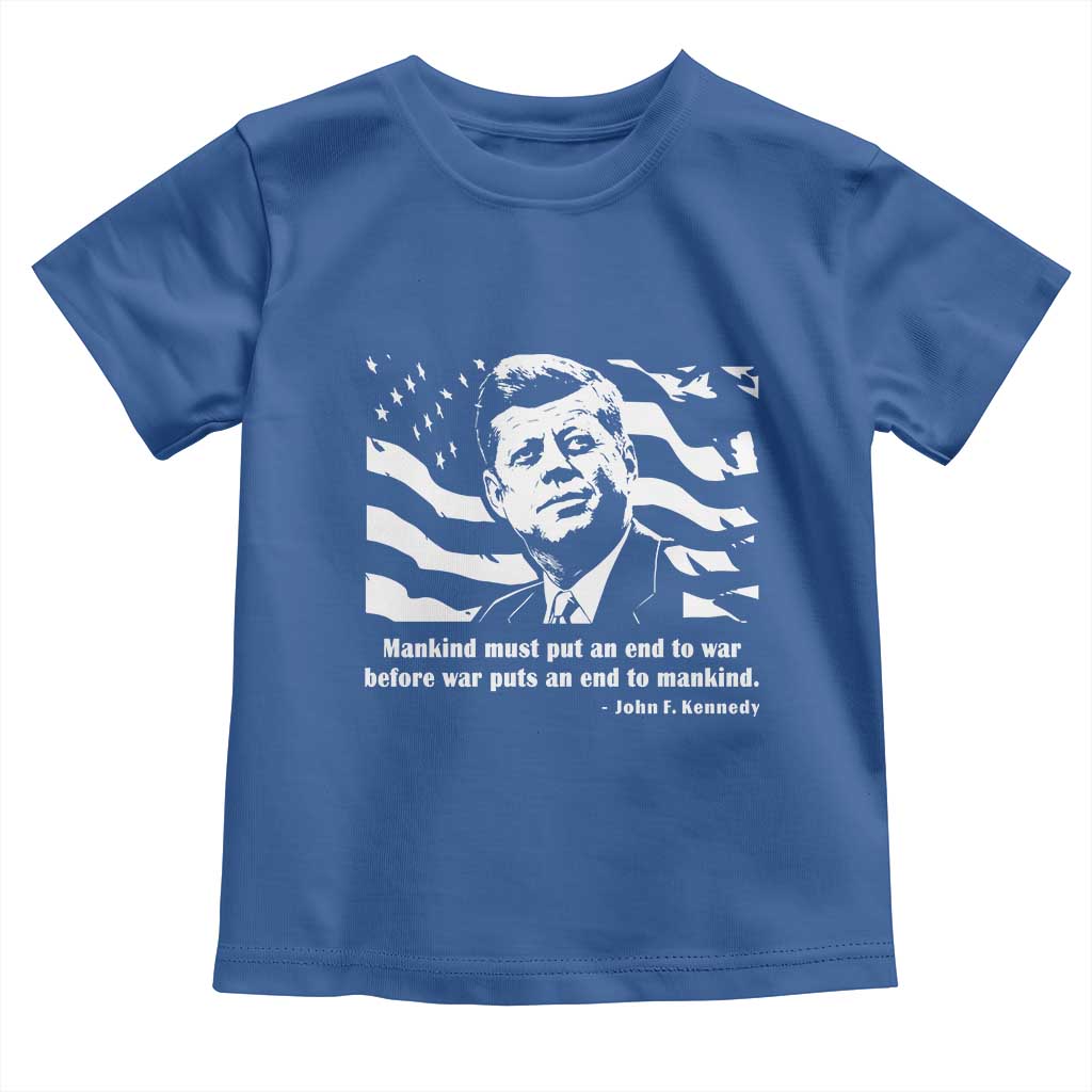 John F Kennedy Quote Toddler T Shirt American Flag US President