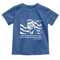 John F Kennedy Quote Toddler T Shirt American Flag US President