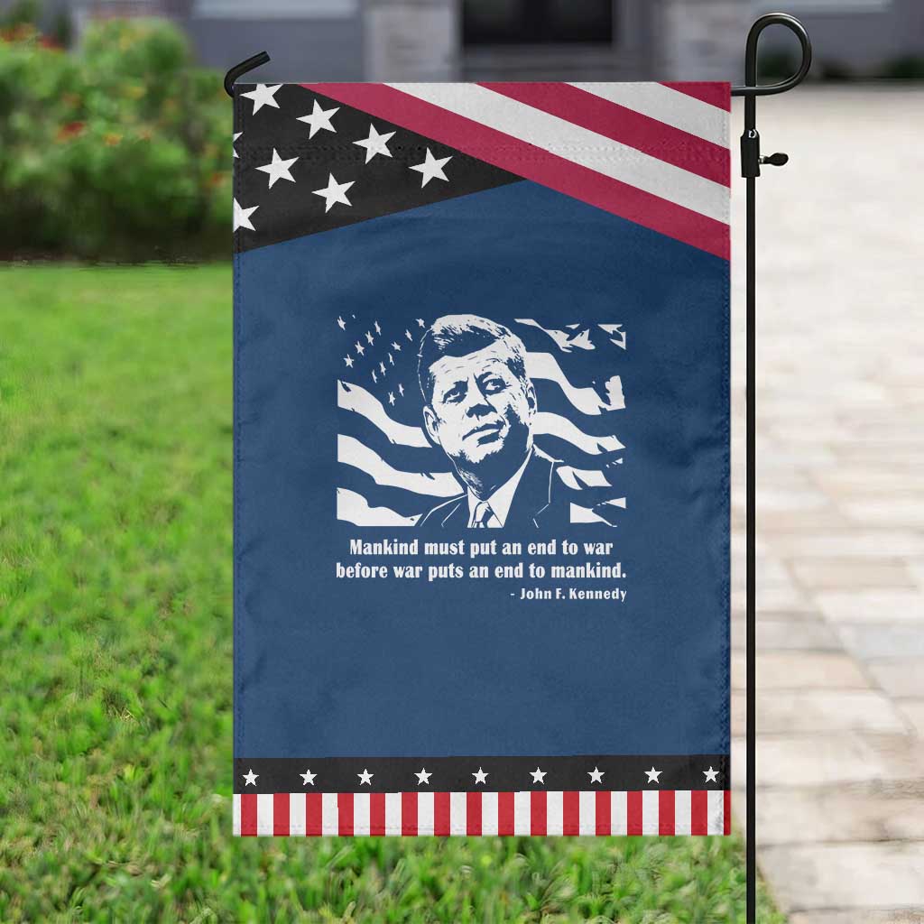 John F Kennedy Quote Garden Flag American Flag US President