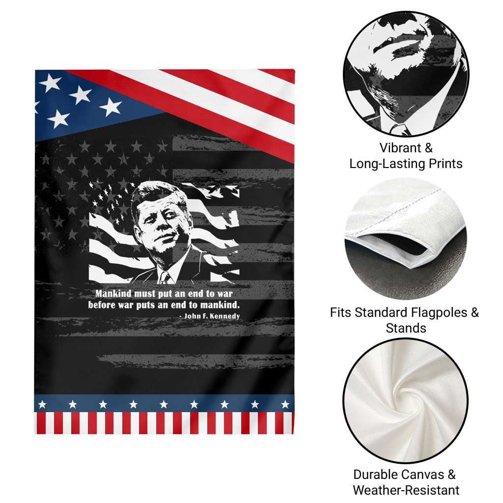 John F Kennedy Quote Garden Flag American Flag US President
