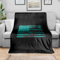 Sexual Assault Awareness Throw Blanket It's a Beautiful Day To Believe Survivors