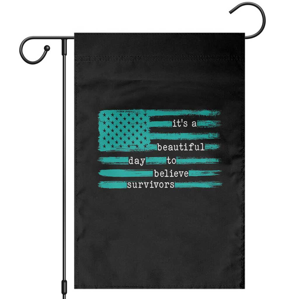 Sexual Assault Awareness Garden Flag It's a Beautiful Day To Believe Survivors