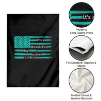 Sexual Assault Awareness Garden Flag It's a Beautiful Day To Believe Survivors