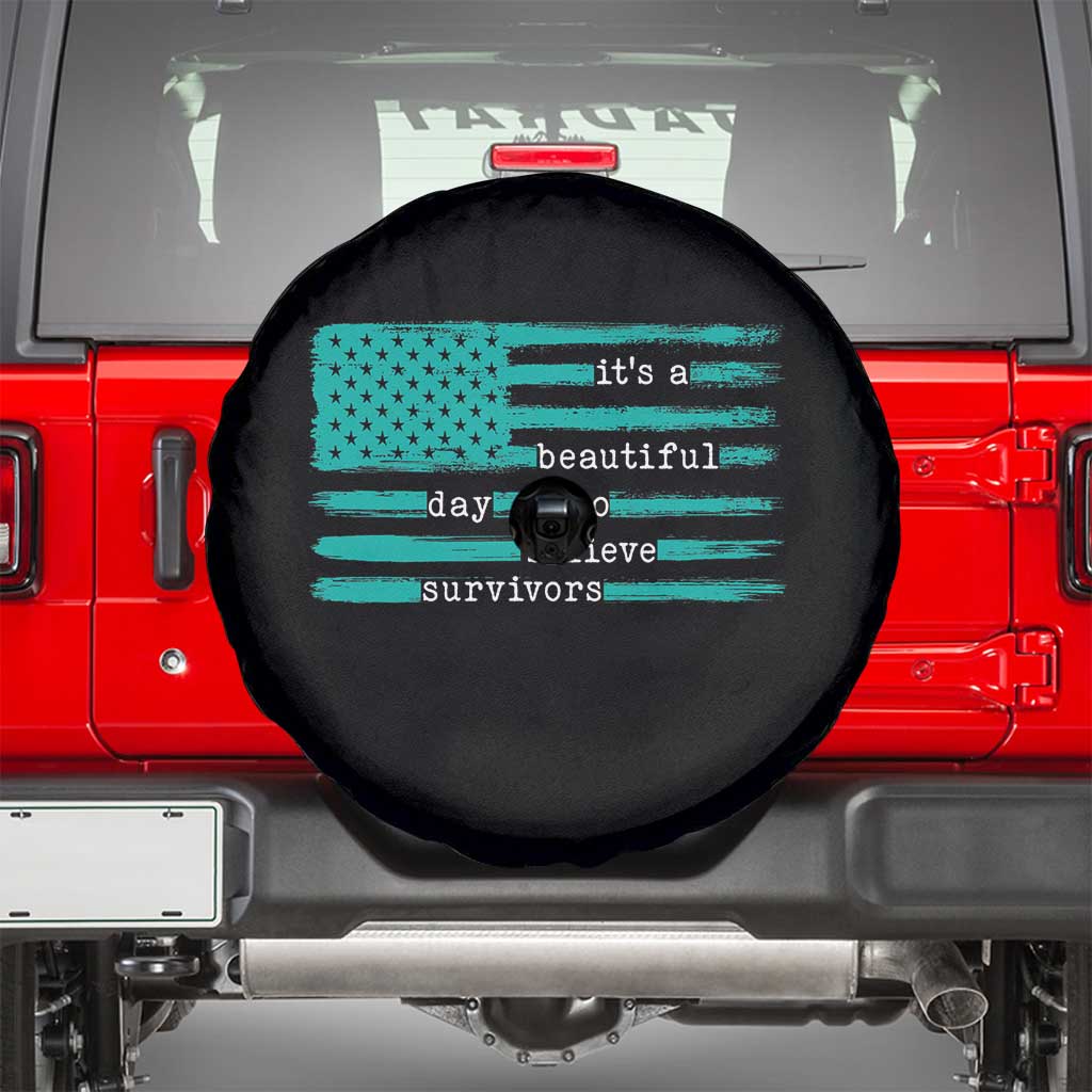 Sexual Assault Awareness Spare Tire Cover It's a Beautiful Day To Believe Survivors