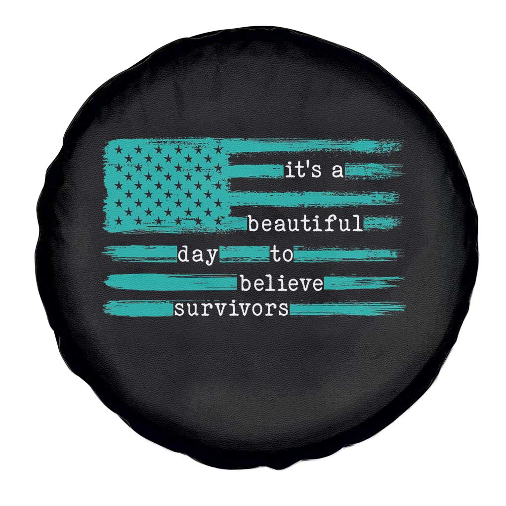 Sexual Assault Awareness Spare Tire Cover It's a Beautiful Day To Believe Survivors