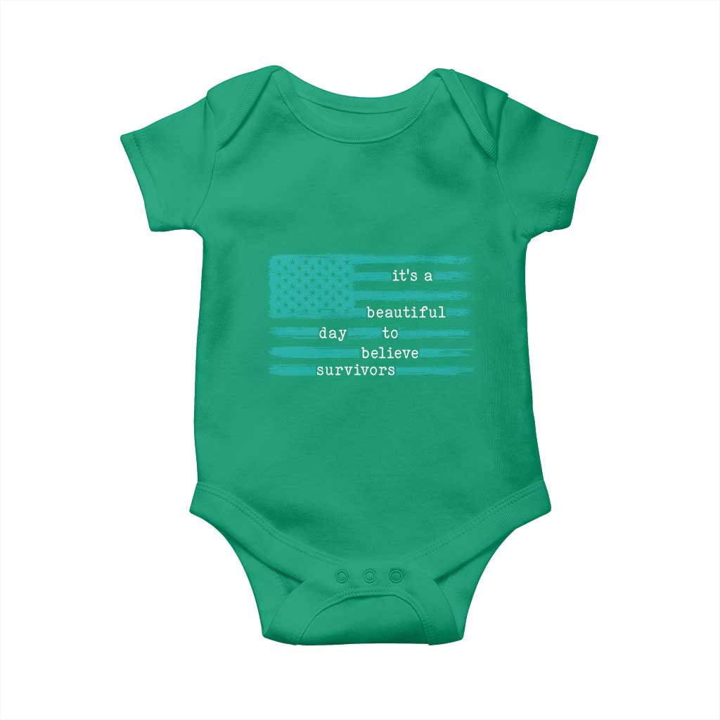 Sexual Assault Awareness Baby Onesie It's a Beautiful Day To Believe Survivors