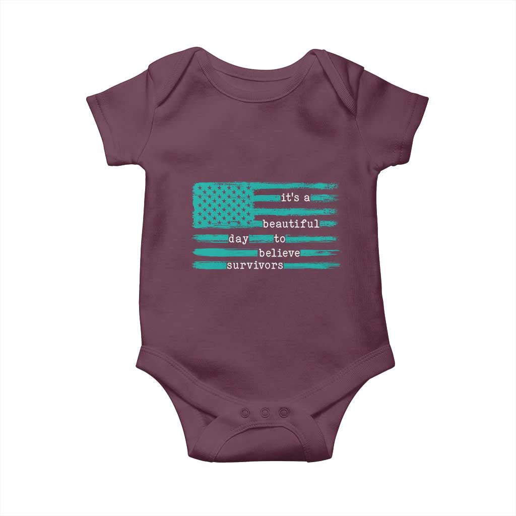 Sexual Assault Awareness Baby Onesie It's a Beautiful Day To Believe Survivors