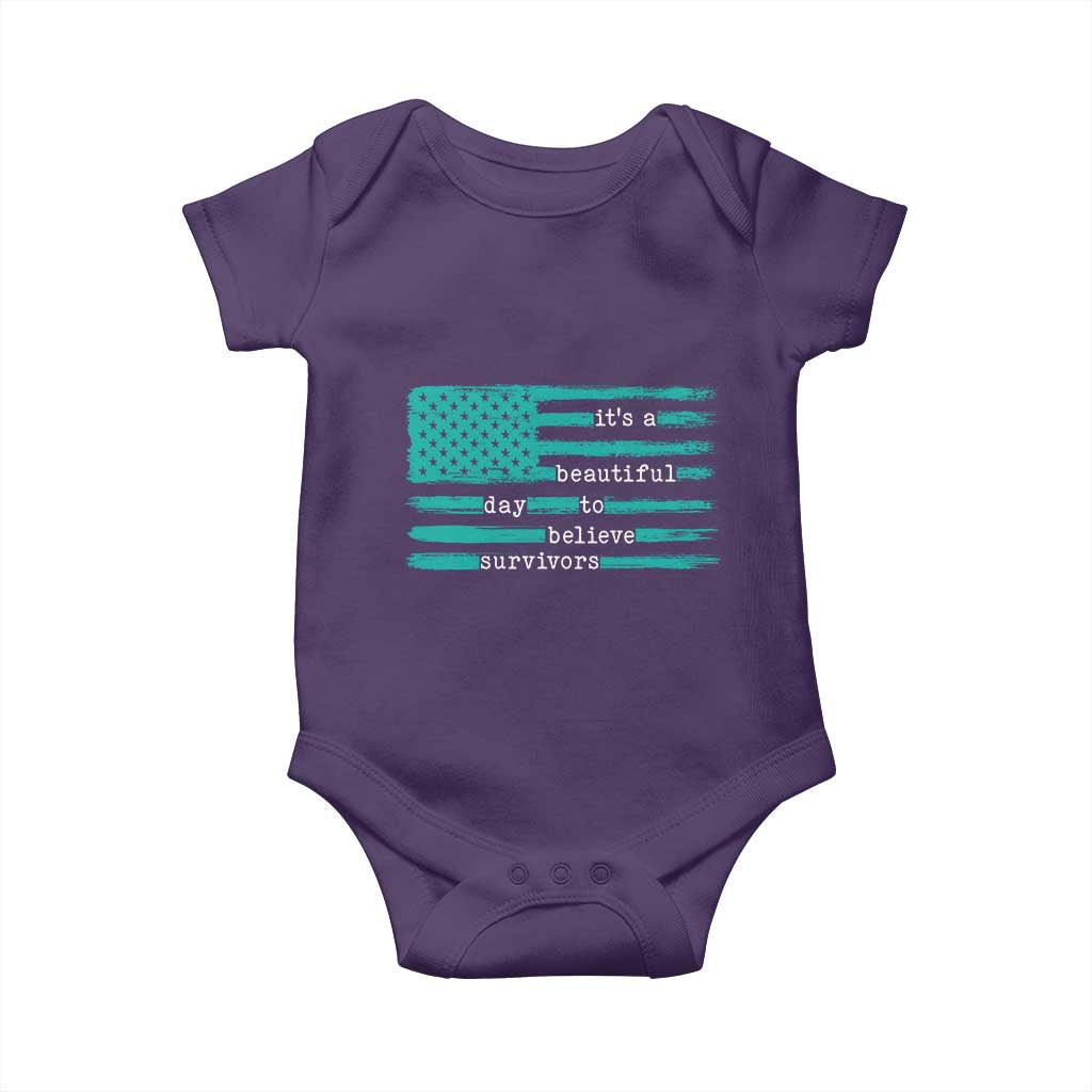 Sexual Assault Awareness Baby Onesie It's a Beautiful Day To Believe Survivors