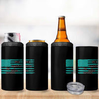 Sexual Assault Awareness 4 in 1 Can Cooler Tumbler It's a Beautiful Day To Believe Survivors