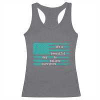 Sexual Assault Awareness Racerback Tank Top It's a Beautiful Day To Believe Survivors