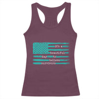 Sexual Assault Awareness Racerback Tank Top It's a Beautiful Day To Believe Survivors