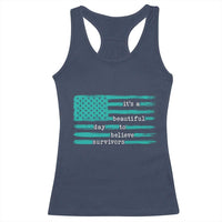 Sexual Assault Awareness Racerback Tank Top It's a Beautiful Day To Believe Survivors