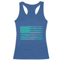 Sexual Assault Awareness Racerback Tank Top It's a Beautiful Day To Believe Survivors