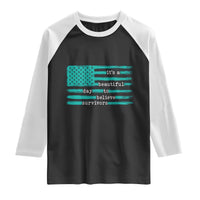 Sexual Assault Awareness Raglan Shirt It's a Beautiful Day To Believe Survivors