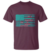 Sexual Assault Awareness T Shirt It's a Beautiful Day To Believe Survivors