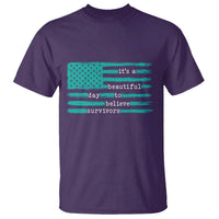 Sexual Assault Awareness T Shirt It's a Beautiful Day To Believe Survivors