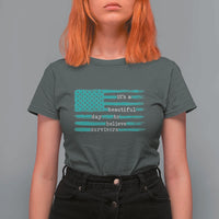 Sexual Assault Awareness T Shirt For Women It's a Beautiful Day To Believe Survivors