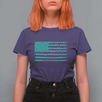 Sexual Assault Awareness T Shirt For Women It's a Beautiful Day To Believe Survivors