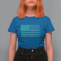 Sexual Assault Awareness T Shirt For Women It's a Beautiful Day To Believe Survivors