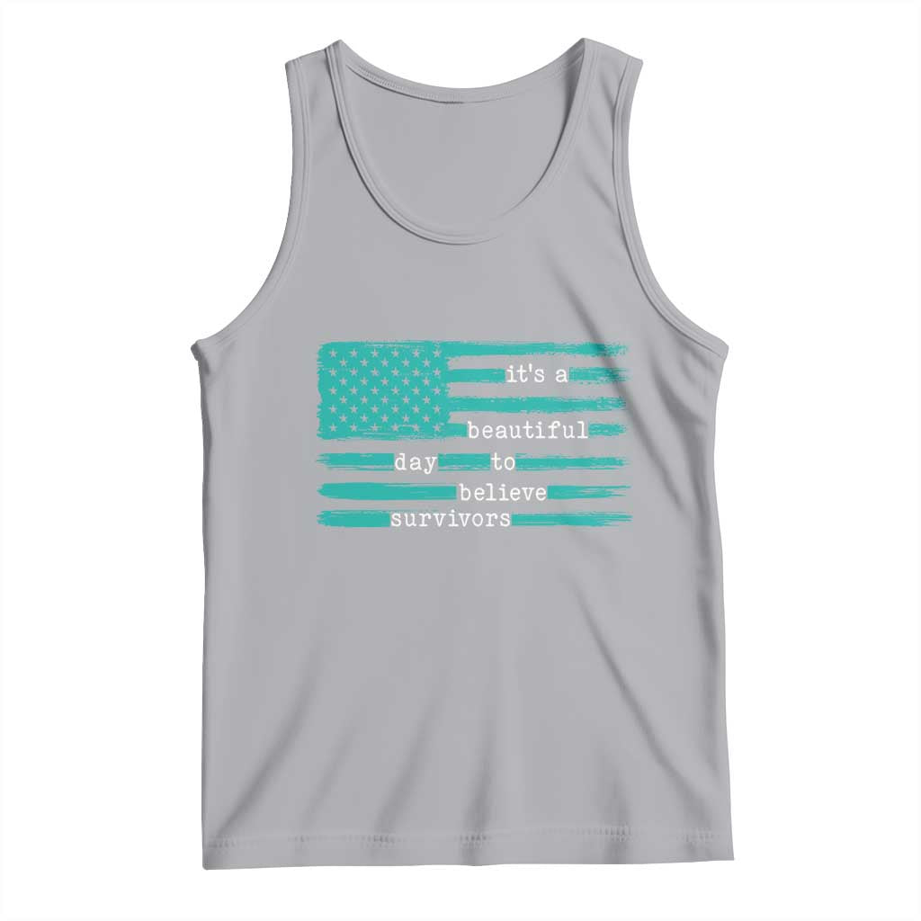 Sexual Assault Awareness Tank Top It's a Beautiful Day To Believe Survivors